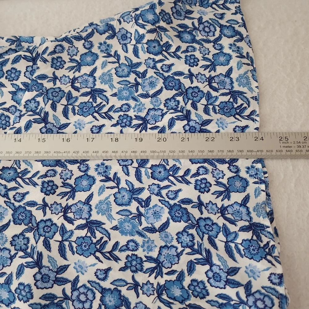 Boden Flutter Sleeve Top in Porcelain Blue, Pansy Bloom - Picture 8 of 8